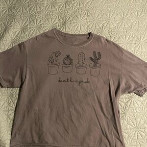 Graphic Tee with Cactus Design